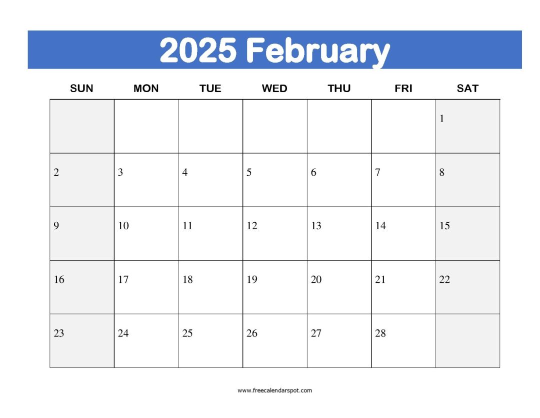 Free February 2025 Calendar Printable PDF, Word