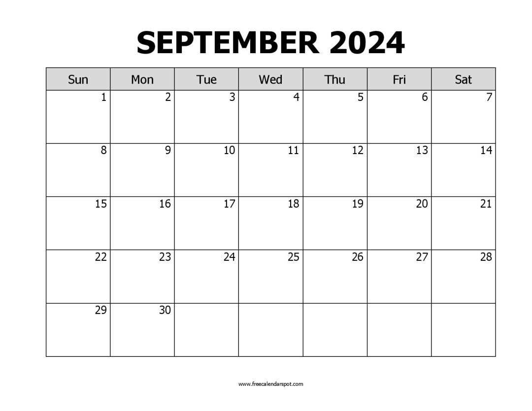 Free September 2024 Calendar Printable | PDF, Word