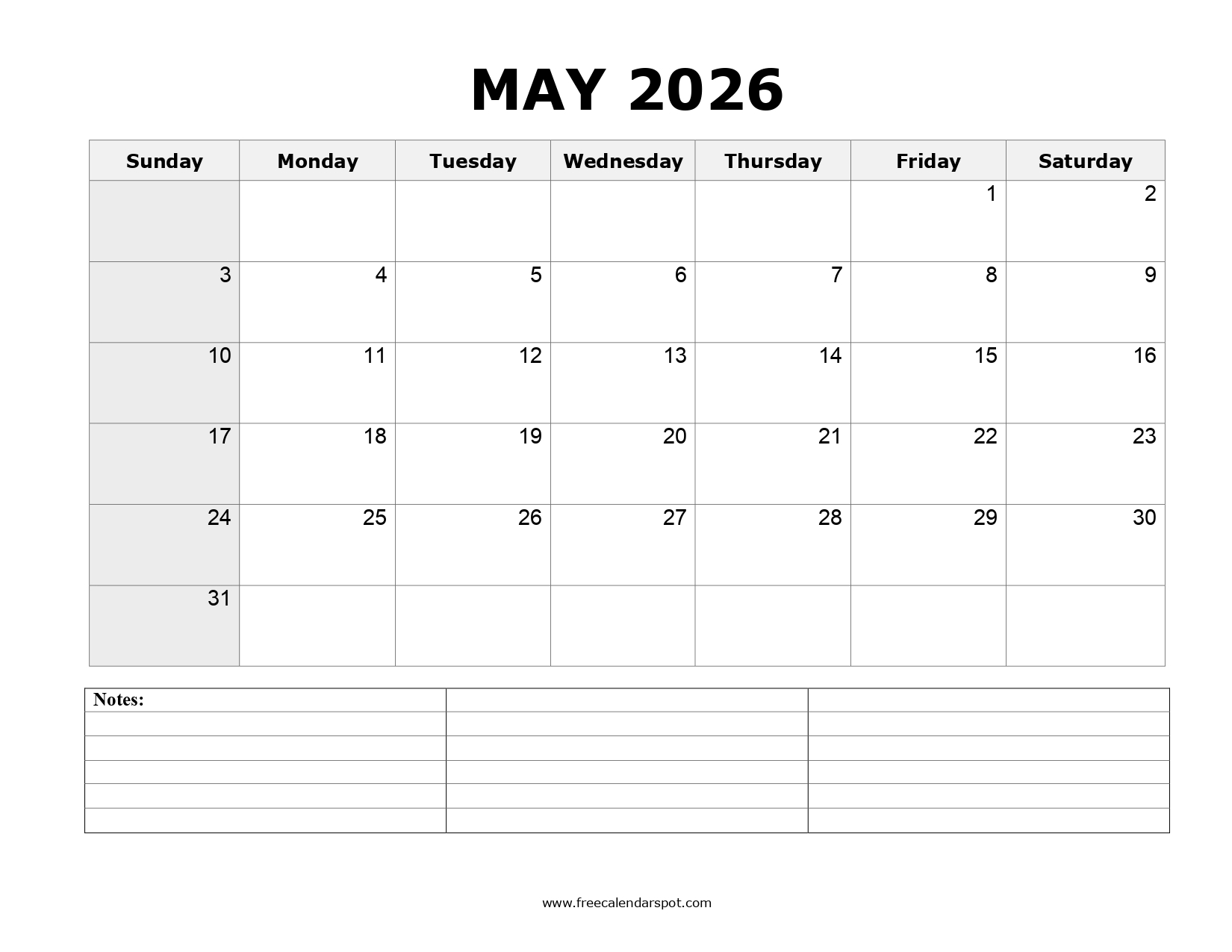 May 2025 printable calendar
