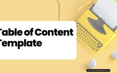 Table of Content Template | Benefits, How to Create