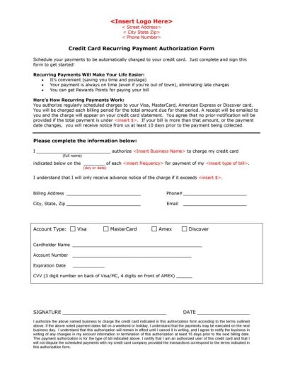 Credit Card Authorization Form Explained | Templates [PDF]