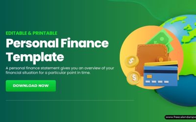 Personal Finance Statement Template | Income, Expenses, Saving