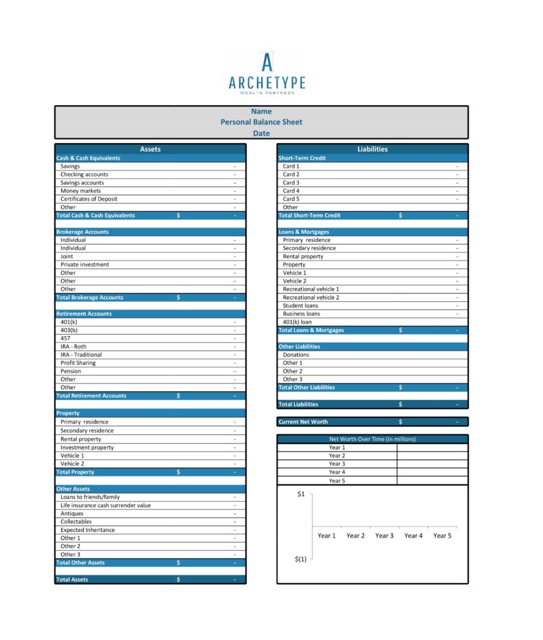 Personal Financial Statement Template