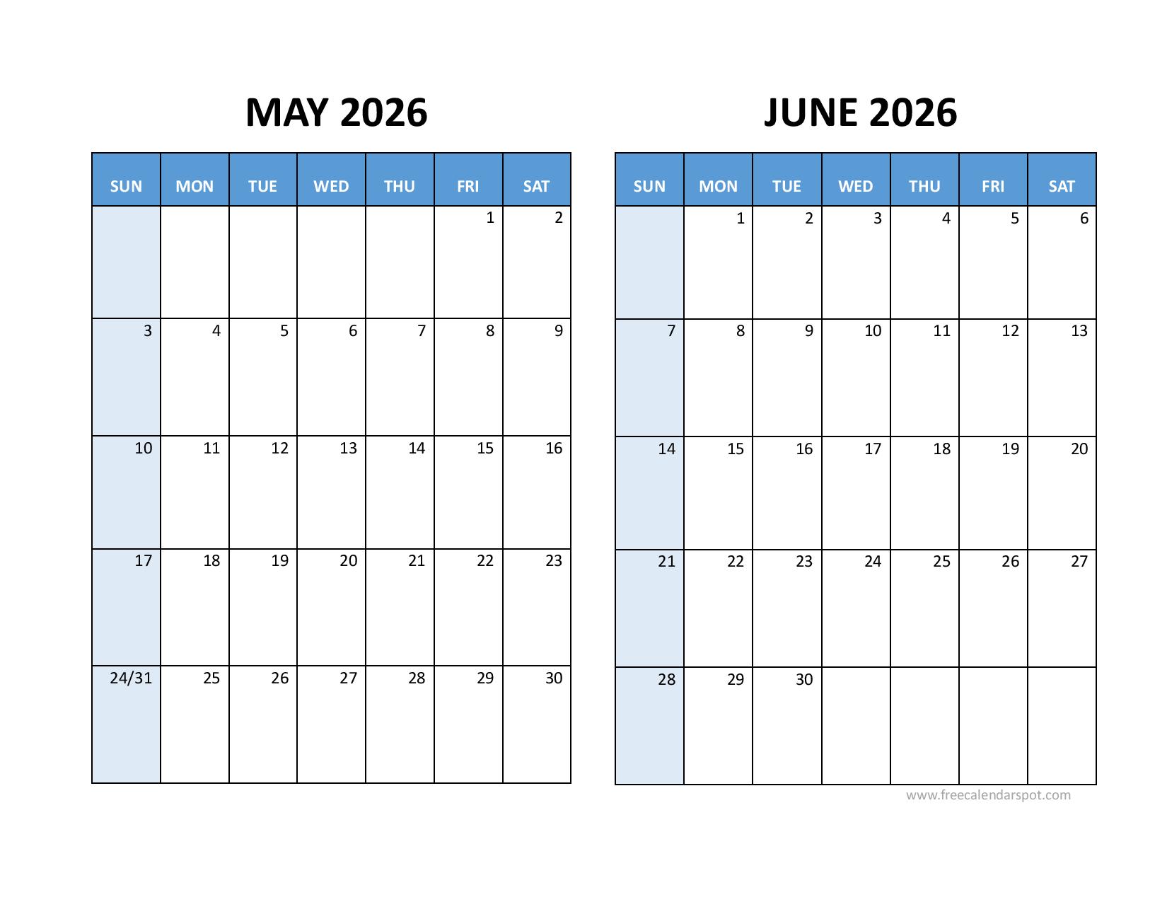 may-jun-calendar-2026 may and june 2026 calendar